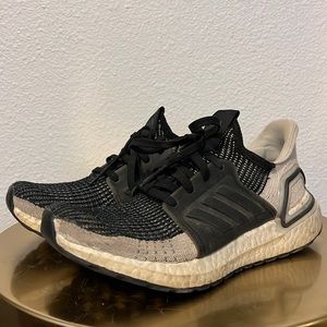 Adidas Ultra Boost Size 6 Black/White/Grey Used Condition